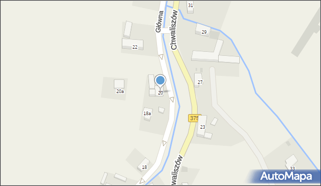 Chwaliszów, Główna, 20, mapa Chwaliszów