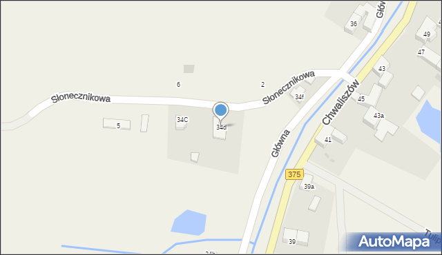 Chwaliszów, Główna, 34d, mapa Chwaliszów