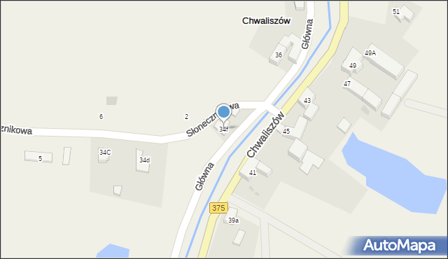 Chwaliszów, Główna, 34f, mapa Chwaliszów