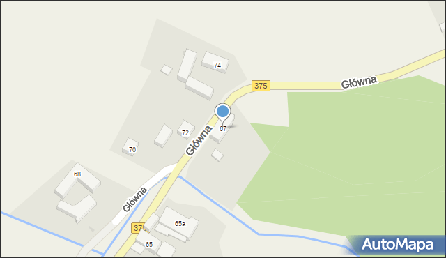 Chwaliszów, Główna, 67, mapa Chwaliszów