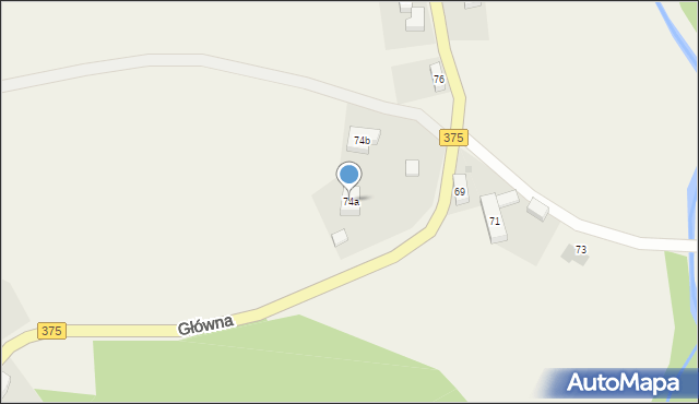 Chwaliszów, Główna, 74a, mapa Chwaliszów