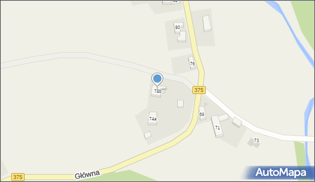 Chwaliszów, Główna, 74b, mapa Chwaliszów