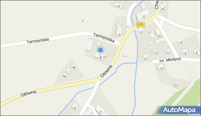 Chwaliszów, Główna, 8, mapa Chwaliszów