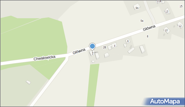 Chwałowice, Główna, 2, mapa Chwałowice