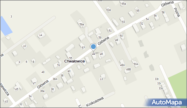 Chwałowice, Główna, 44, mapa Chwałowice