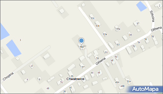 Chwałowice, Główna, 59a, mapa Chwałowice