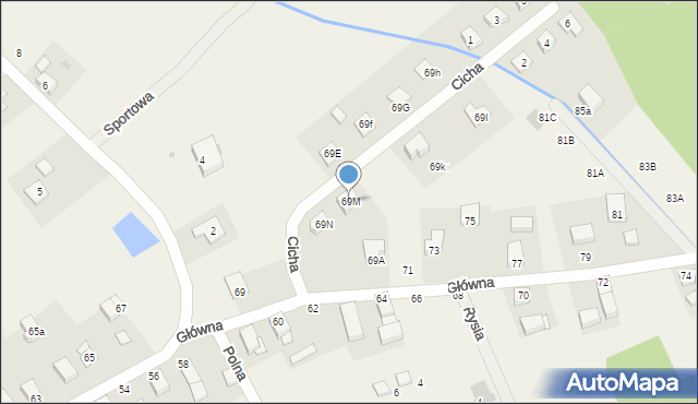 Chwałowice, Główna, 69M, mapa Chwałowice