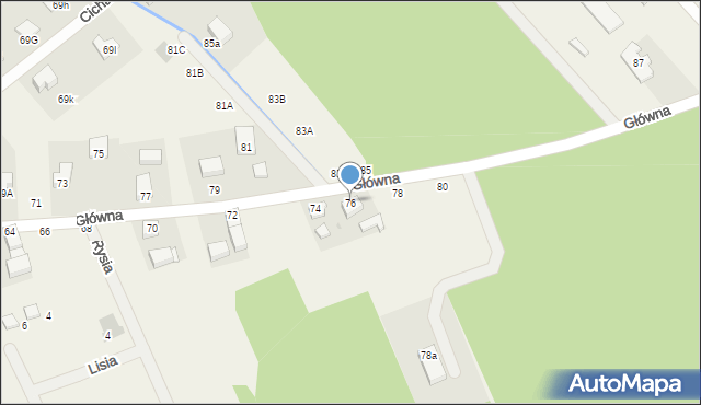 Chwałowice, Główna, 76, mapa Chwałowice