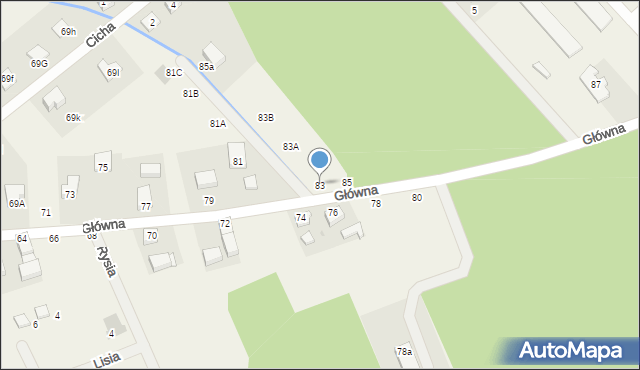 Chwałowice, Główna, 83, mapa Chwałowice