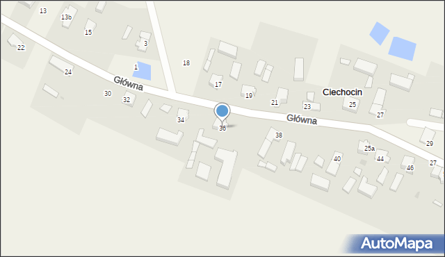 Ciechocin, Główna, 36, mapa Ciechocin