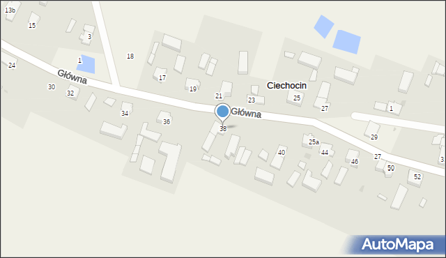 Ciechocin, Główna, 38, mapa Ciechocin