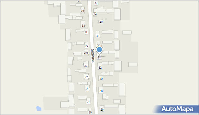 Czarnocin, Główna, 34, mapa Czarnocin