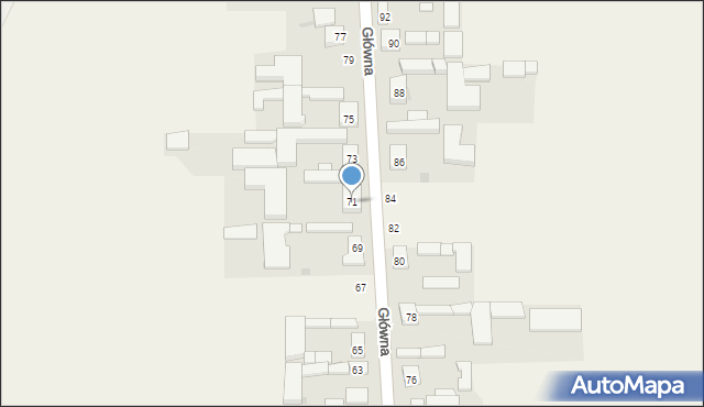 Czarnocin, Główna, 71, mapa Czarnocin