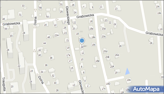 Czechowice-Dziedzice, Głowackiego Bartosza, 14, mapa Czechowic-Dziedzic
