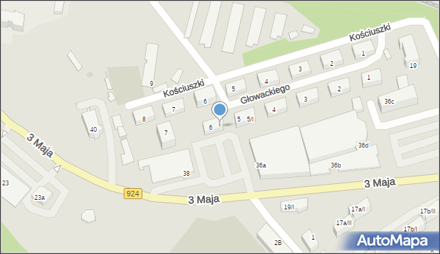 Czerwionka-Leszczyny, Głowackiego, 6/I, mapa Czerwionka-Leszczyny