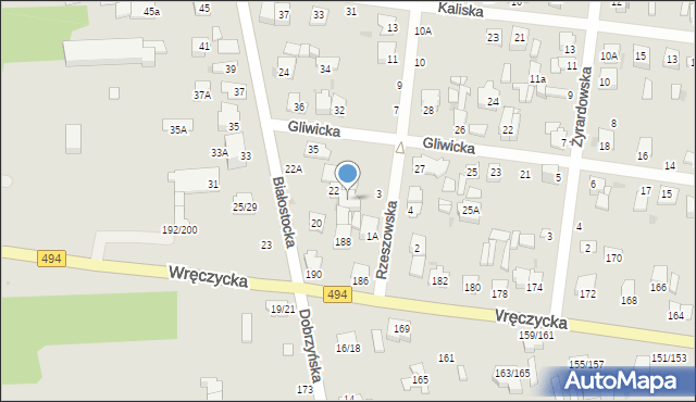 Częstochowa, Gliwicka, 29/31, mapa Częstochowy