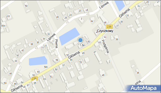 Czyczkowy, Główna, 54, mapa Czyczkowy