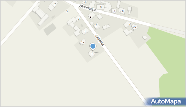 Dąbrówka, Główna, 1b, mapa Dąbrówka