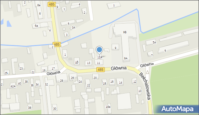 Dłutów, Główna, 11A, mapa Dłutów