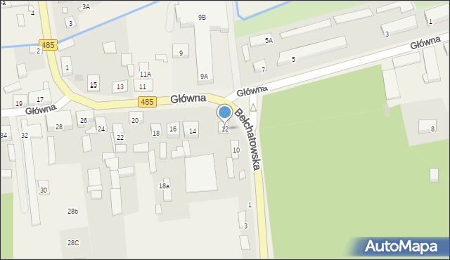 Dłutów, Główna, 12, mapa Dłutów