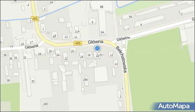 Dłutów, Główna, 14, mapa Dłutów