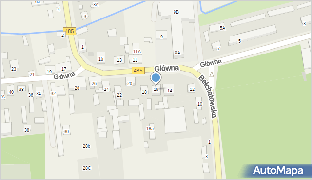 Dłutów, Główna, 16, mapa Dłutów