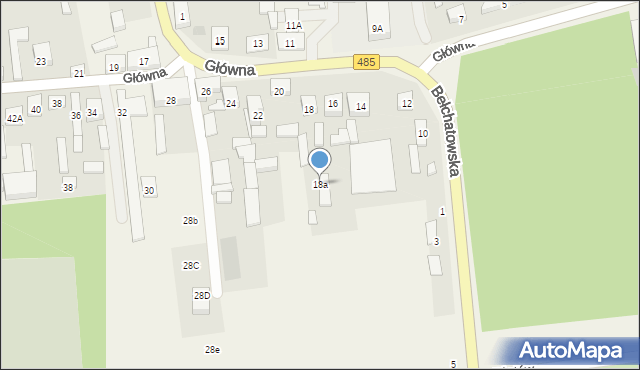 Dłutów, Główna, 18a, mapa Dłutów