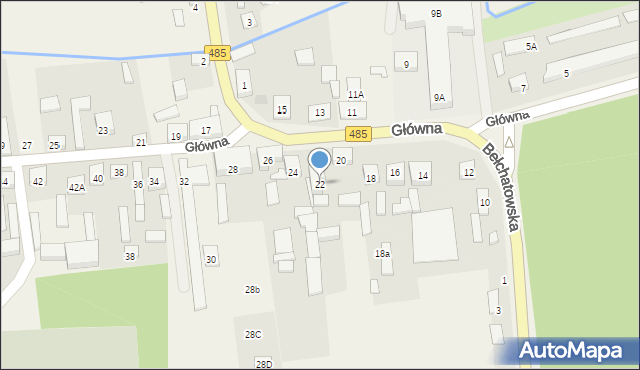 Dłutów, Główna, 22, mapa Dłutów