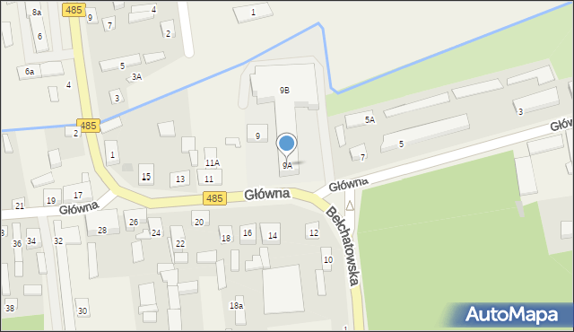 Dłutów, Główna, 9A, mapa Dłutów