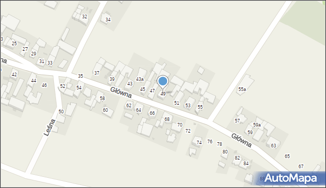 Dobieszowice, Główna, 49, mapa Dobieszowice