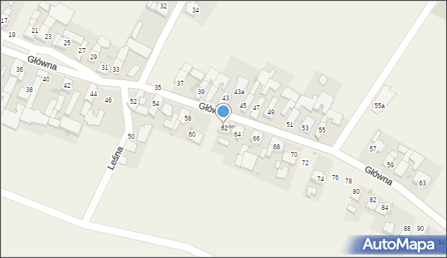 Dobieszowice, Główna, 62, mapa Dobieszowice