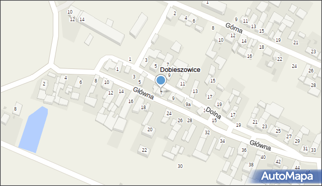 Dobieszowice, Główna, 7, mapa Dobieszowice