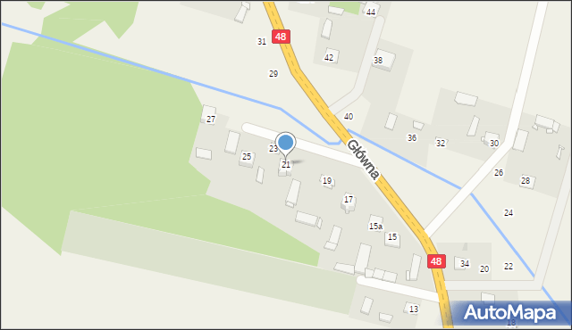 Dobieszyn, Główna, 21, mapa Dobieszyn