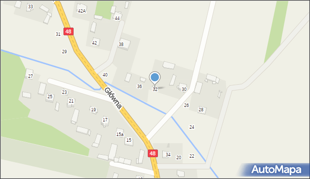 Dobieszyn, Główna, 32, mapa Dobieszyn