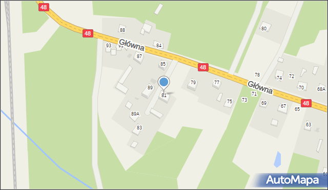 Dobieszyn, Główna, 81, mapa Dobieszyn