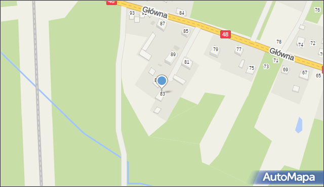 Dobieszyn, Główna, 83, mapa Dobieszyn