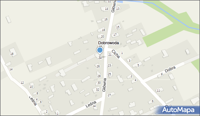 Dobrowoda, Główna, 24, mapa Dobrowoda