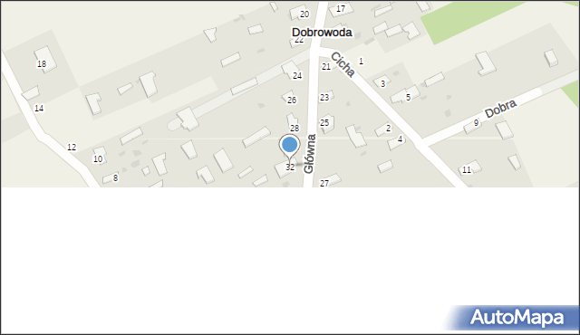 Dobrowoda, Główna, 32, mapa Dobrowoda