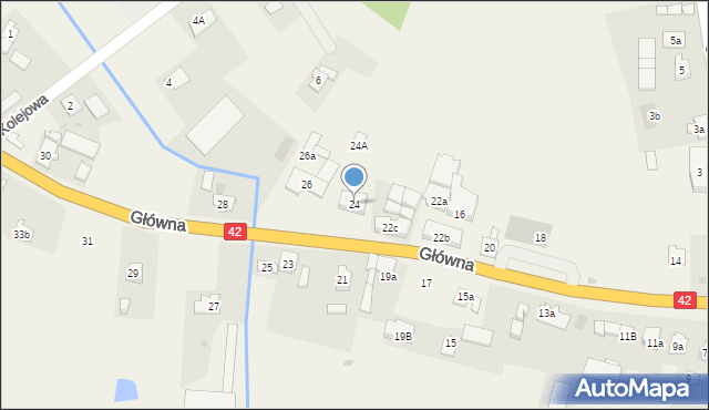 Domaszowice, Główna, 24, mapa Domaszowice