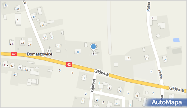 Domaszowice, Główna, 6, mapa Domaszowice