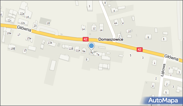 Domaszowice, Główna, 7b, mapa Domaszowice