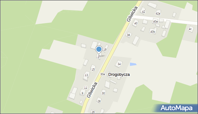 Drogobycza, Gliwicka, 17, mapa Drogobycza