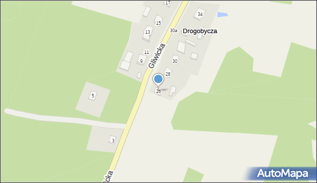 Drogobycza, Gliwicka, 26, mapa Drogobycza