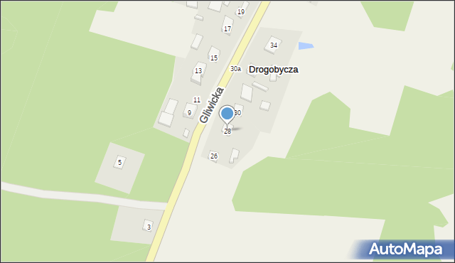 Drogobycza, Gliwicka, 28, mapa Drogobycza