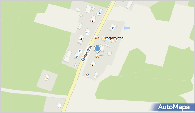 Drogobycza, Gliwicka, 30, mapa Drogobycza