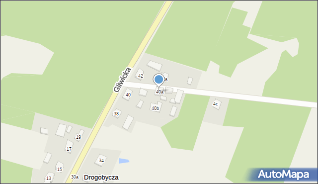 Drogobycza, Gliwicka, 40a, mapa Drogobycza