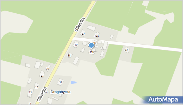 Drogobycza, Gliwicka, 40b, mapa Drogobycza