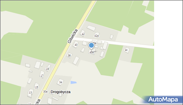 Drogobycza, Gliwicka, 40b, mapa Drogobycza