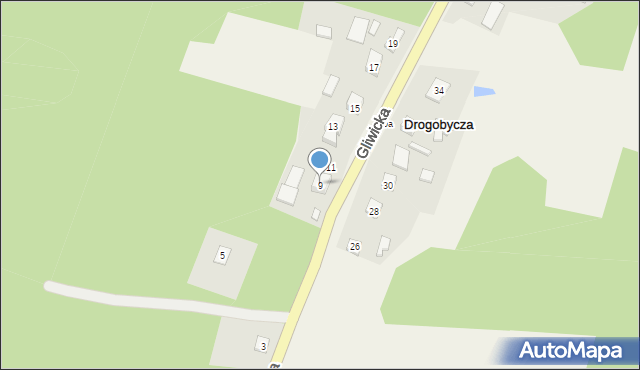 Drogobycza, Gliwicka, 9, mapa Drogobycza