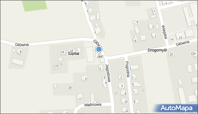 Drogomyśl, Główna, 18A, mapa Drogomyśl